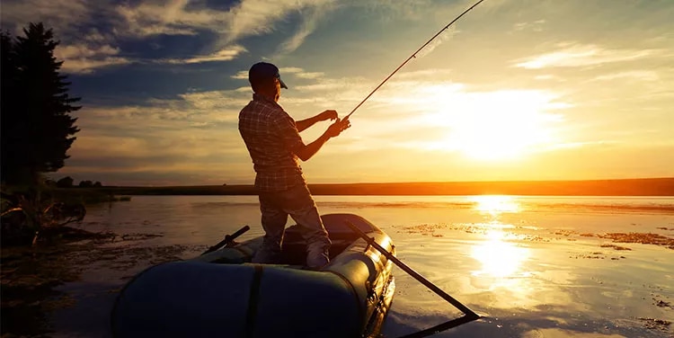 Virtual office at 1330 Avenue of the Americas, New York, a client enjoys fishing, knowing business can be handled anywhere.