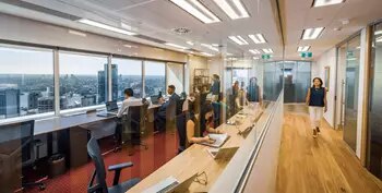 Experience the energy of a professional Servcorp Serviced Office where productivity meets panoramic views. 