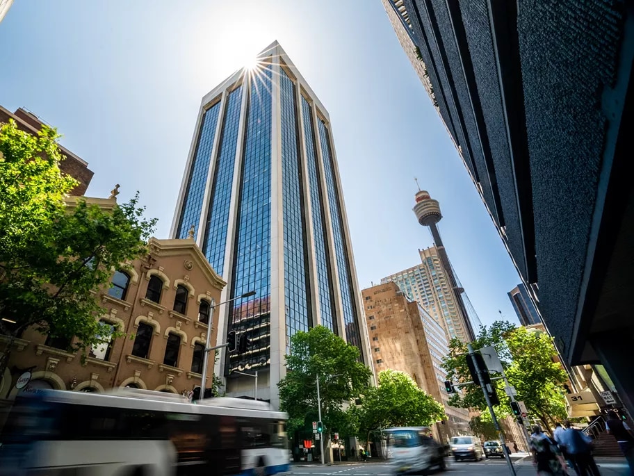 Low angle view of an A grade building of Servcorp 44 Market Street